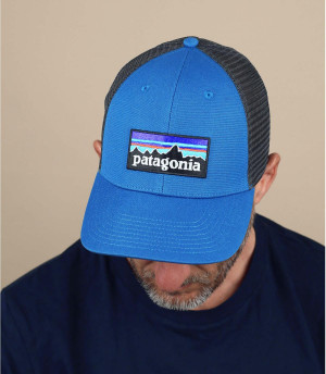 trucker Patagonia bleu P6 Logo Trucker LoPro steller blue